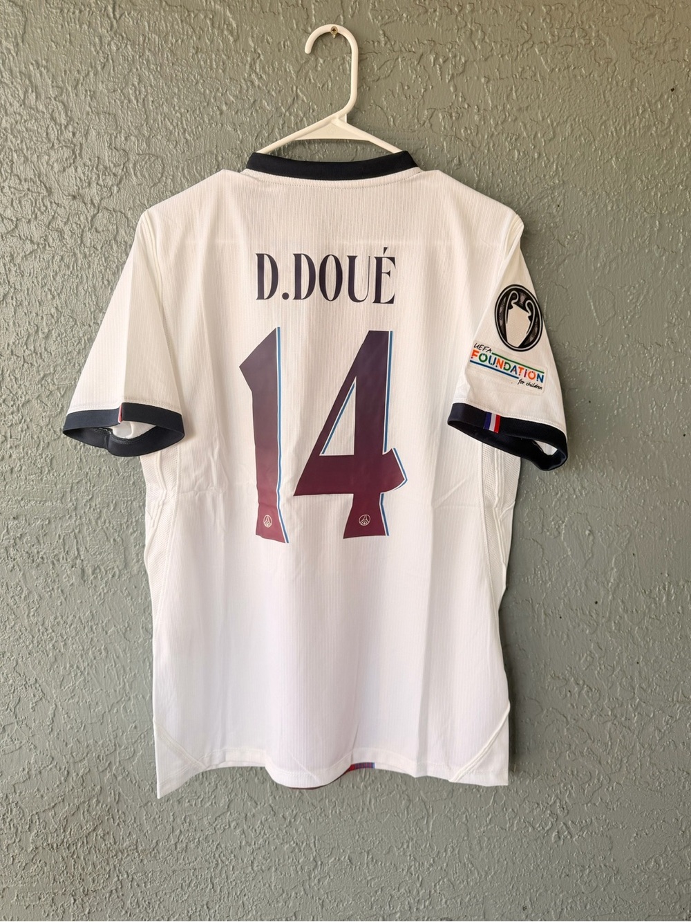Doue PSG 2026/27 White Soccer Jersey Men Size